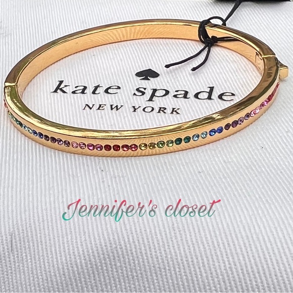 NWT ♠️ Kate Spade Pave Multicolored Bangle Bracelet - Picture 4 of 6
